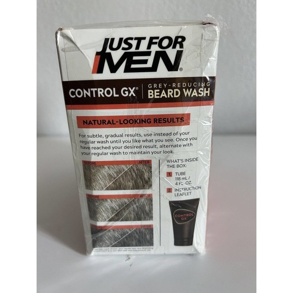 Just For Men-Control GX Grey Reducing Beard Wash Shampoo-4 Fl Oz Pack of 3 - Picture 5 of 7
